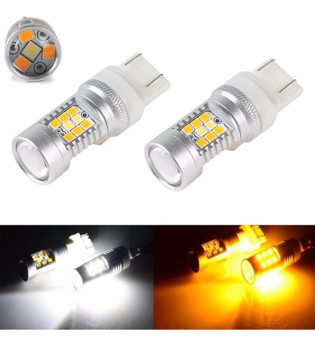 Set 2 becuri auto 7443/T20-28 Smd 12-28V- CANBUS Set 2 becuri auto 7443/T20-28 Smd 12-28V- CANBUS