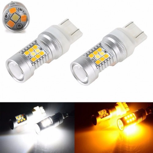 Set 2 becuri auto 7443/T20-28 Smd 12-28V- CANBUS