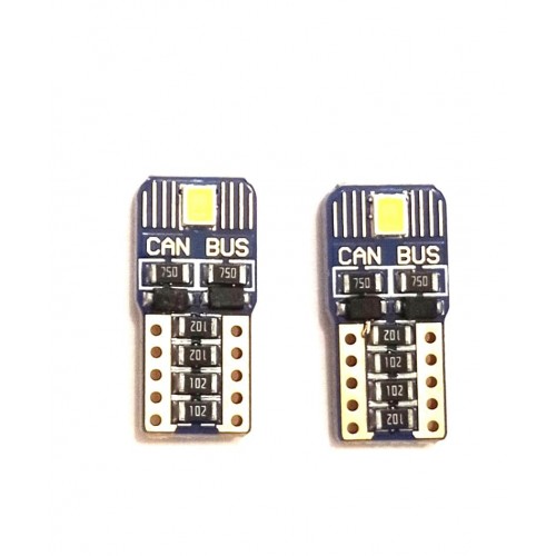 Set 2 becuri auto W5W/ T10-1 Smd- 12V- CANBUS-alb