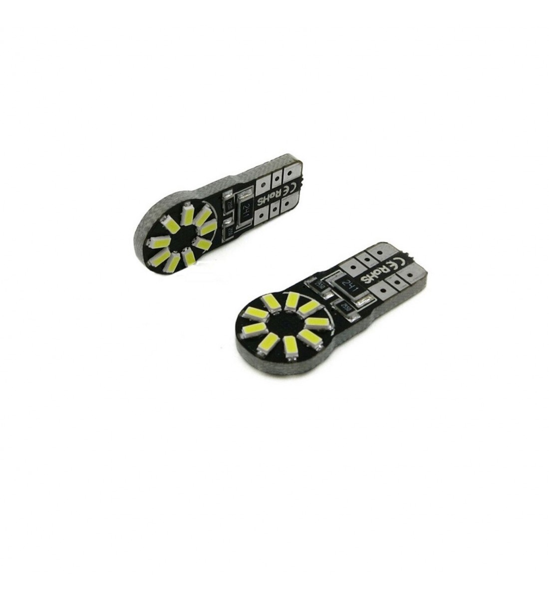 Set 2 becuri auto W5W/ T10-18 Smd CANBUS-alb