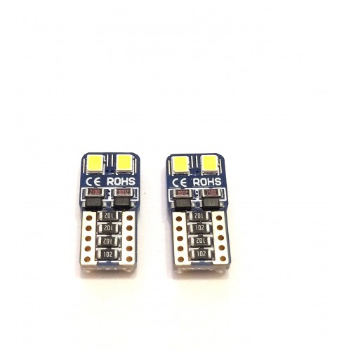 Set 2 becuri auto W5W/ T10-2 Smd -12V -CANBUS-alb
