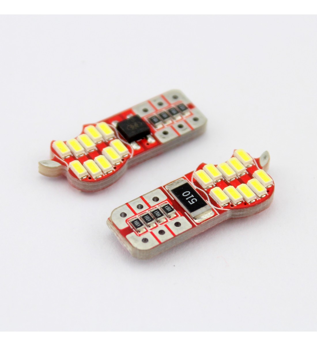 Set 2 becuri auto W5W/ T10-20 Smd CANBUS-alb