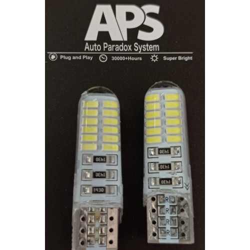 Set 2 becuri auto W5W/T10- 24 smd CANBUS-alb