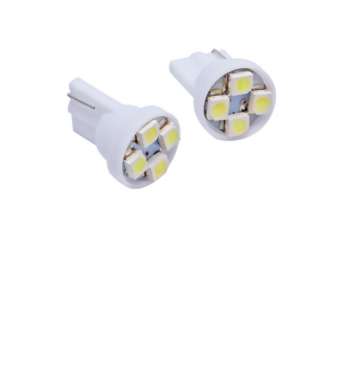 Set 2 becuri auto W5W/ T10 4 SMD Roz