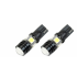 Set 2 becuri auto W5W/ T10- 4+1 smd alb cu lupa