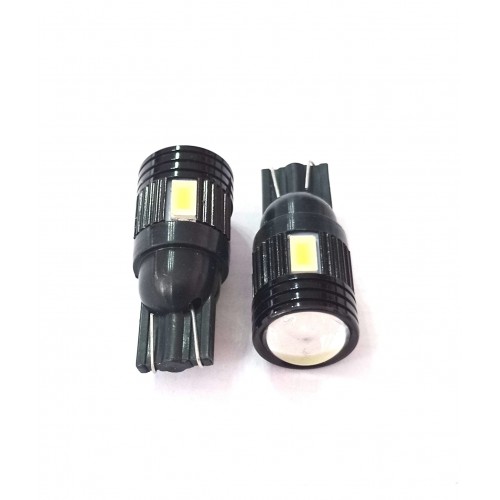 Set 2 becuri auto W5W/ T10-6 SMD-alb-cu lupa