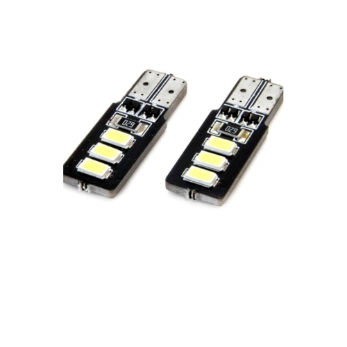 Set 2 becuri auto W5W/ T10- 6 smd  -CANBUS-alb
