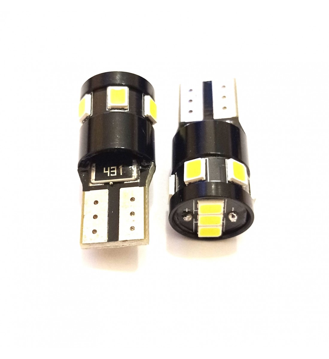 Set 2 becuri auto W5W/ T10-9 smd- alb