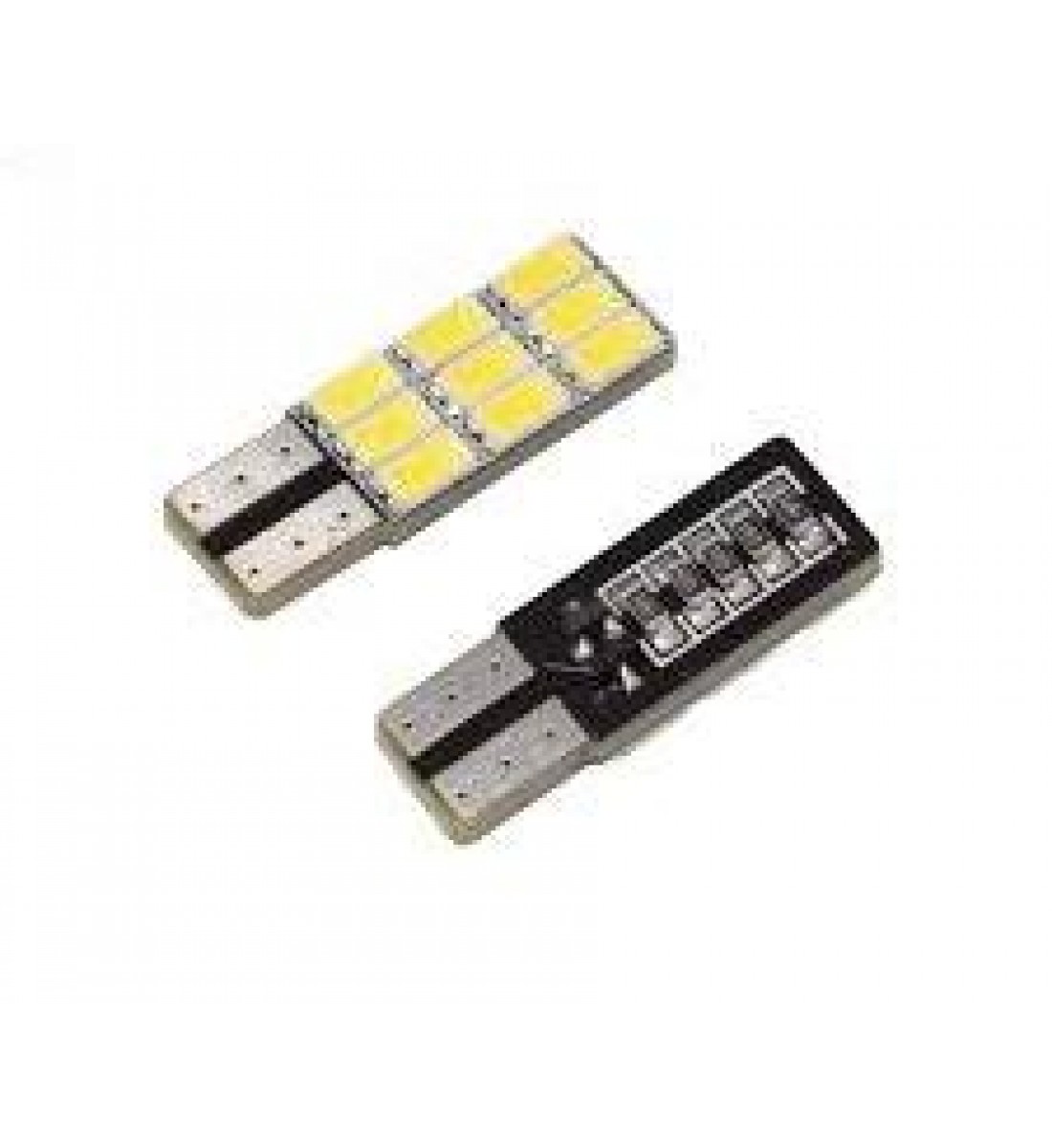 Set 2 becuri auto W5W/ T10- 9 SMD -CANBUS-alb