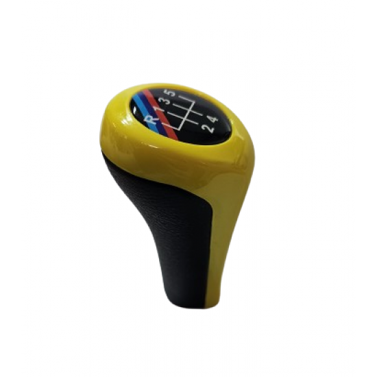 Mâner Schimbător de Viteze BMW E36, E46, E34 - 5 Viteze, Negru cu Galben Mâner Schimbător de Viteze BMW E36, E46, E34 - 5 Viteze, Negru cu Galben