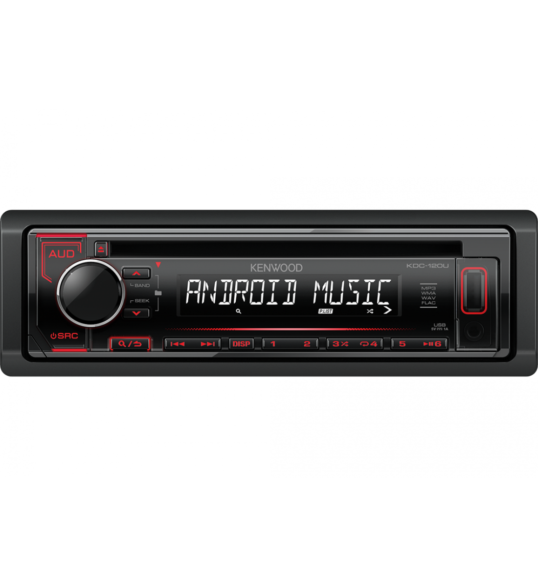 Kenwood KDC-120UR – Radio CD/USB cu Iluminare Roșie și AUX-In