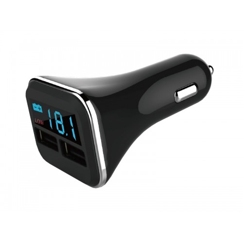 Incarcator masina 2x USB 12-24V 4200mA+voltmetru