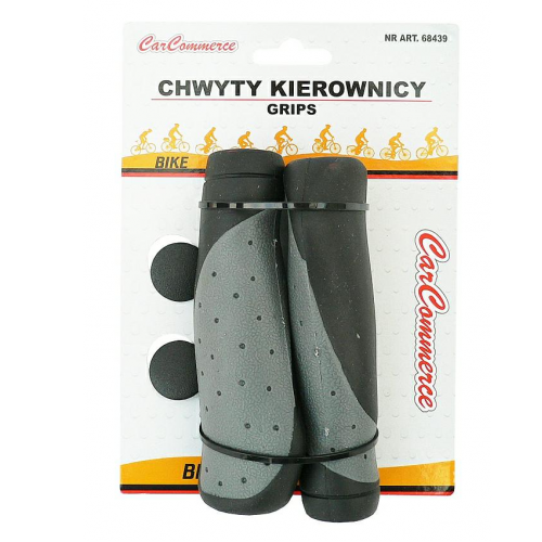 Manere de cauciuc gri cu negru pentru bicicleta