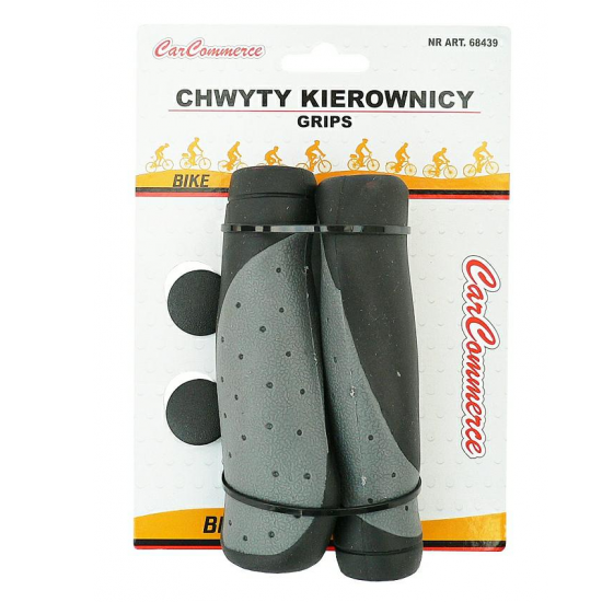 Manere de cauciuc gri cu negru pentru bicicleta Manere de cauciuc gri cu negru pentru bicicleta