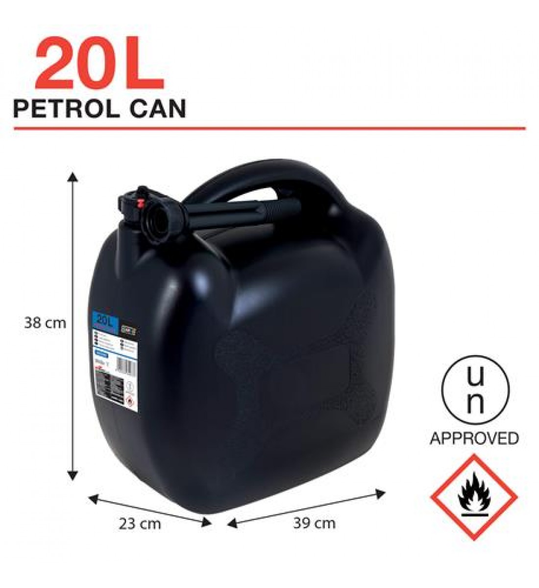 Bidon de benzina 20L cu tub flexibil