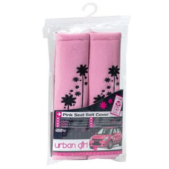 Set 2 pernute Roz pentru centura de siguranta  Set 2 pernute Roz pentru centura de siguranta