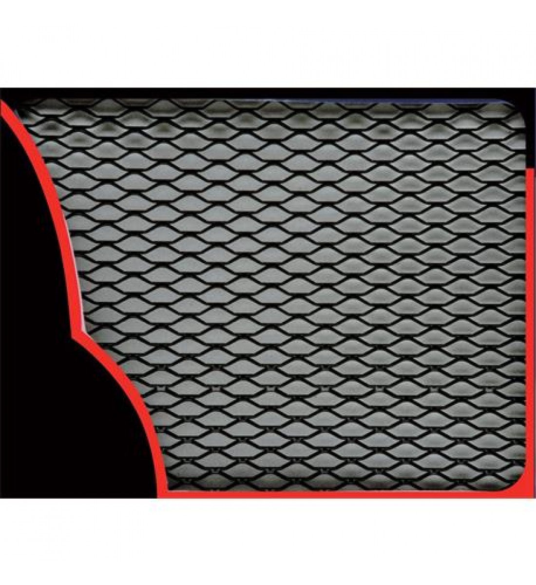 Grila din aluminiu pentru bara de protectie 33x100 CM , NEGRU