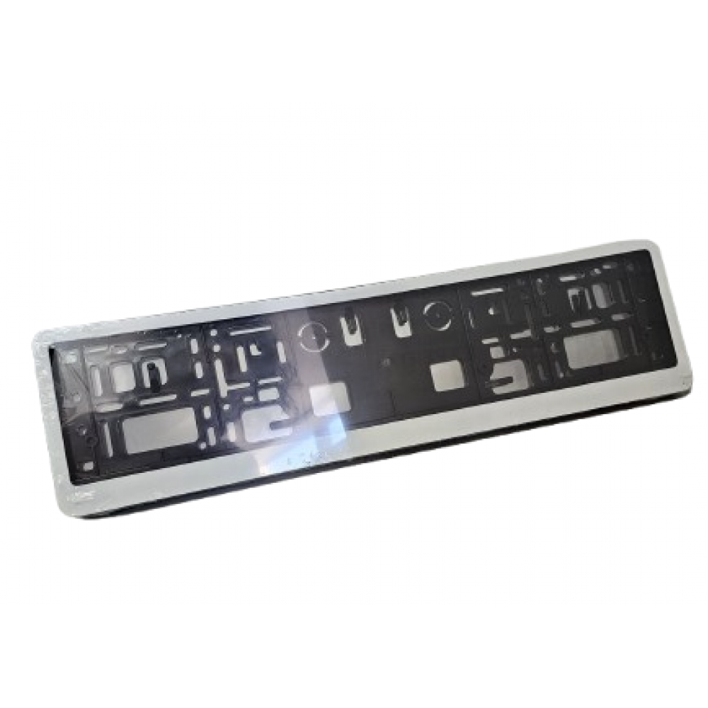 Set 2 suporti numar inmatriculare 3D cu rama ALBA