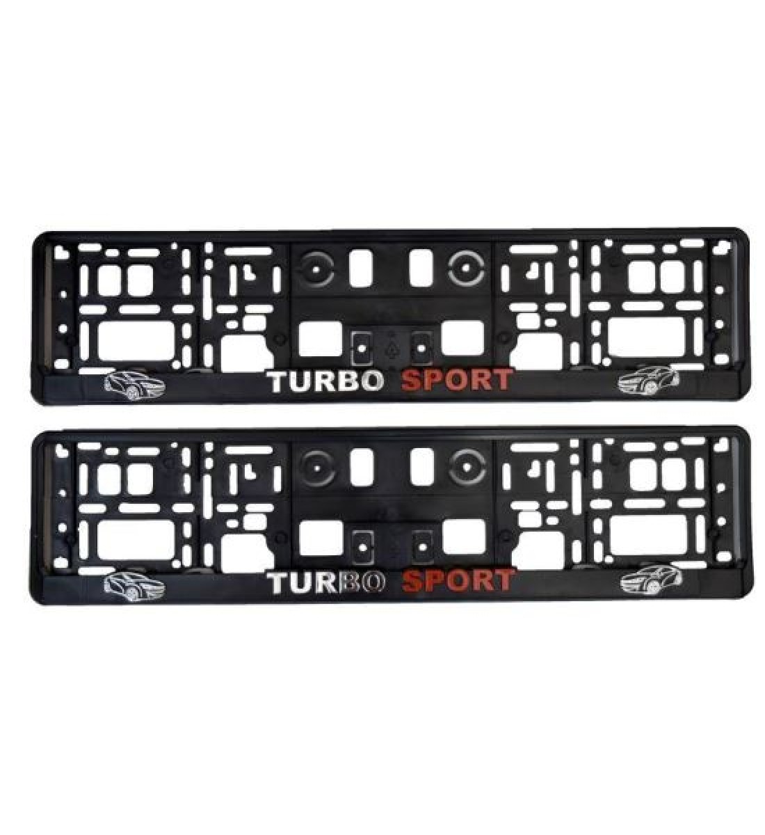 Set 2 suporti numar inmatriculare 3D TURBO SPORT