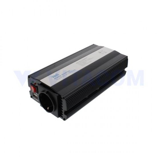 Invertor de tensiune 24V -> 220V, USB, 600W, Well Invertor de tensiune 24V -> 220V, USB, 600W, Well