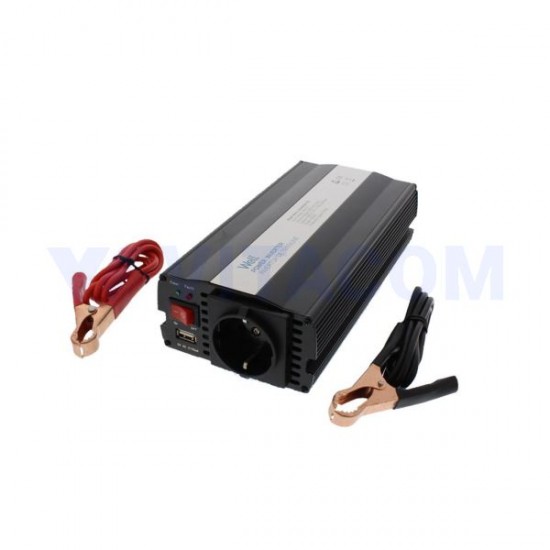 Invertor de tensiune 24V -> 220V, USB, 600W, Well Invertor de tensiune 24V -> 220V, USB, 600W, Well