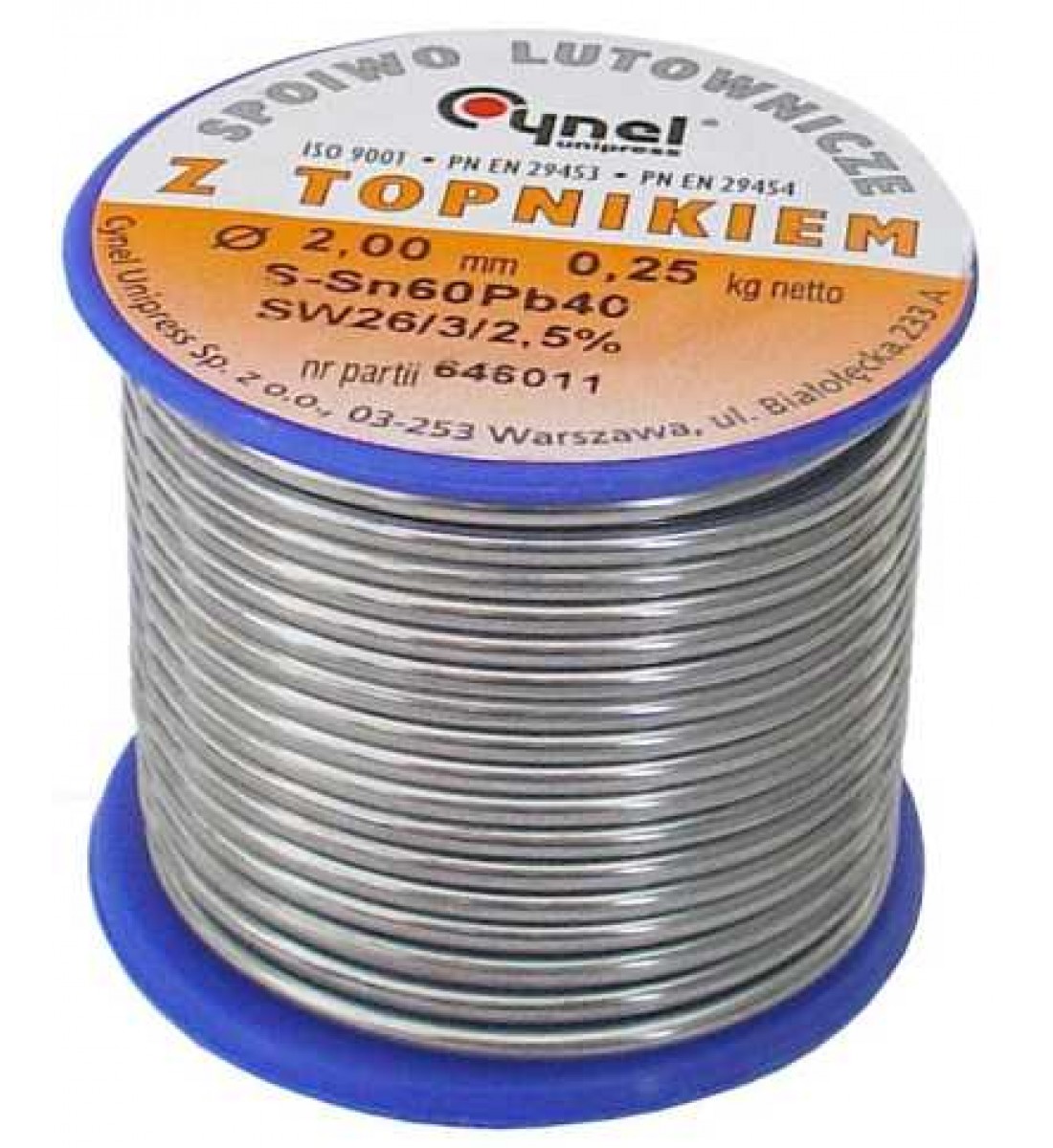 Fludor 250gr 2mm Cynel 