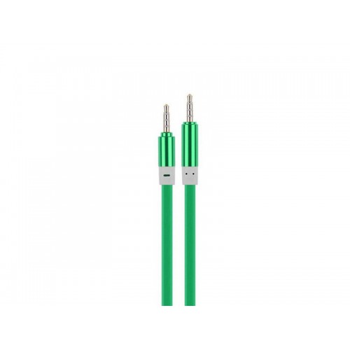 Cablu jack 3,5mm la jack 3,5mm silicon verde 