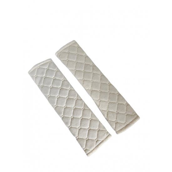 Set 2 protectii centura siguranta, copii si adulti, material neopren/plus, 26 x 6.5 cm, ALB Set 2 protectii centura siguranta, copii si adulti, material neopren/plus, 26 x 6.5 cm, ALB