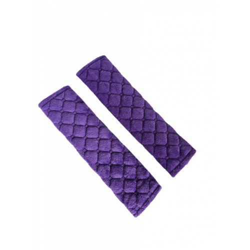 Set 2 protectii centura siguranta, copii si adulti, material neopren/plus, 26 x 6.5 cm, MOV